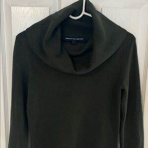 French Connection Women's Dark Green Cowl Neck Sweater